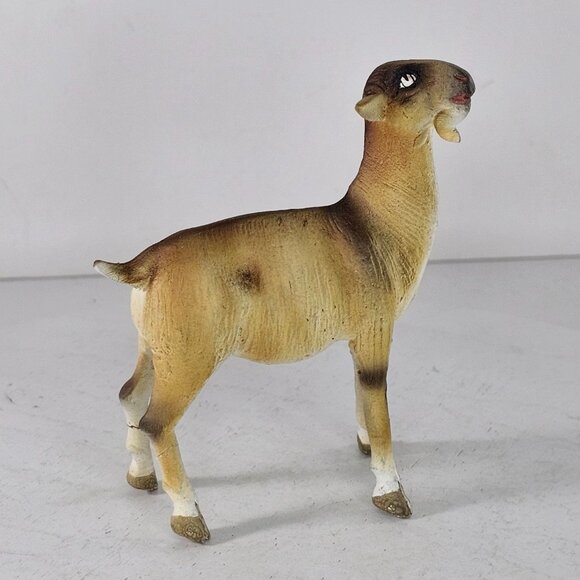 Vintage Ceramic Goat Figurine Hand Painted Nativity *AS IS Multiple Repairs* - Picture 3 of 12